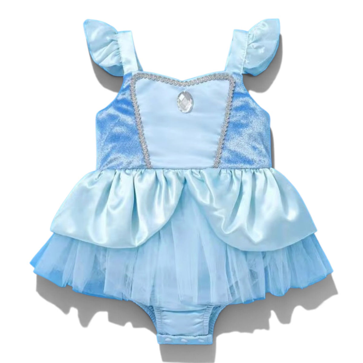 Blue Cinderella styled bany romper