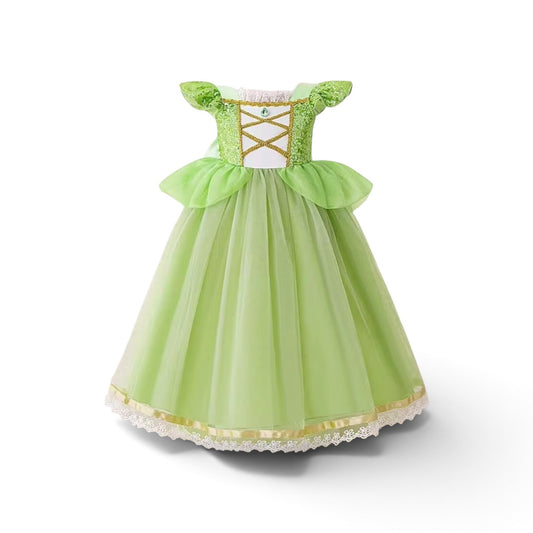 Princess tiana girls green dress