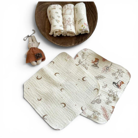 5pc Baby bath min rags