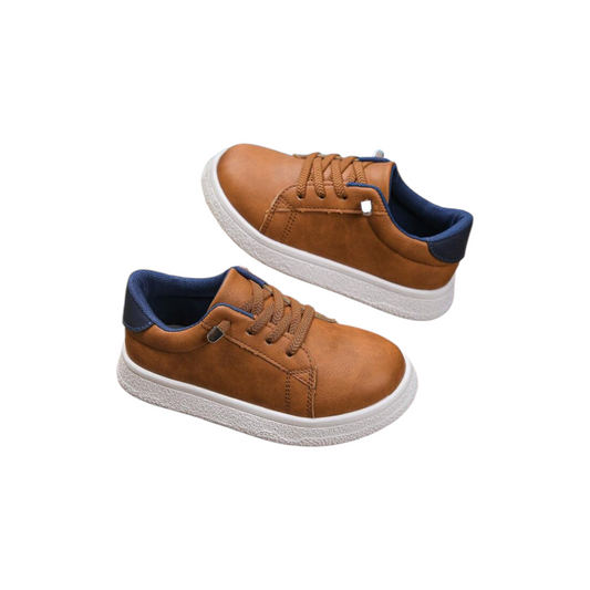 Brown boys loafer shoes 2k6