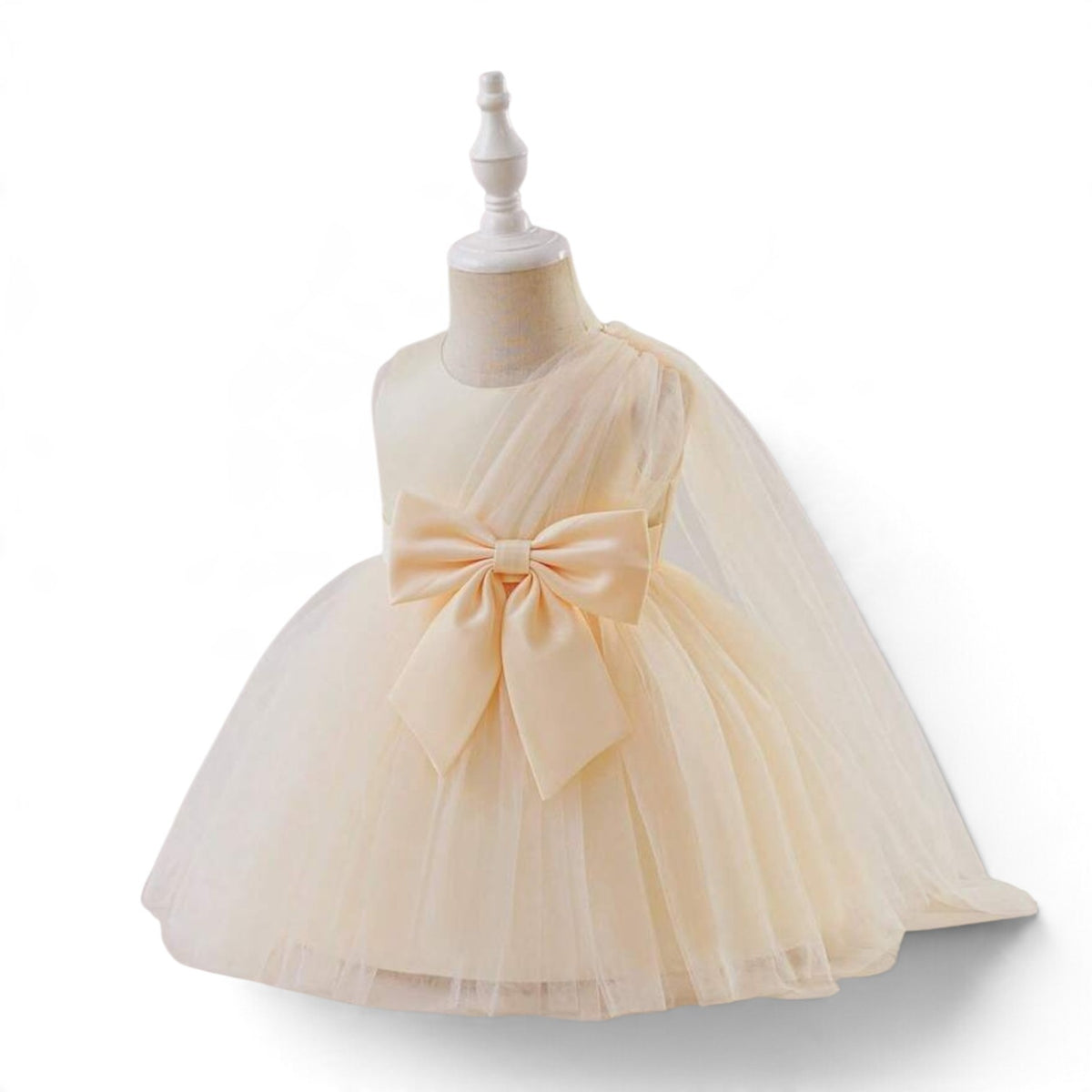 Beige fancy baby dress 2k6