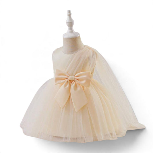 Beige fancy baby dress 2k6