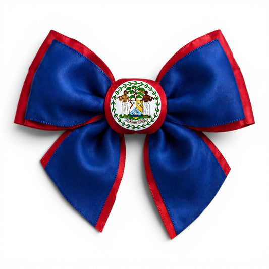 Red & blue girls Belize bow