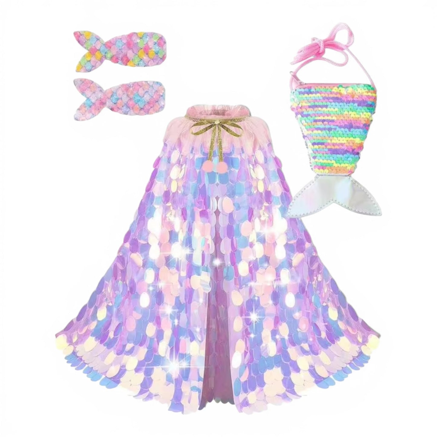 3pc mermaid cape set