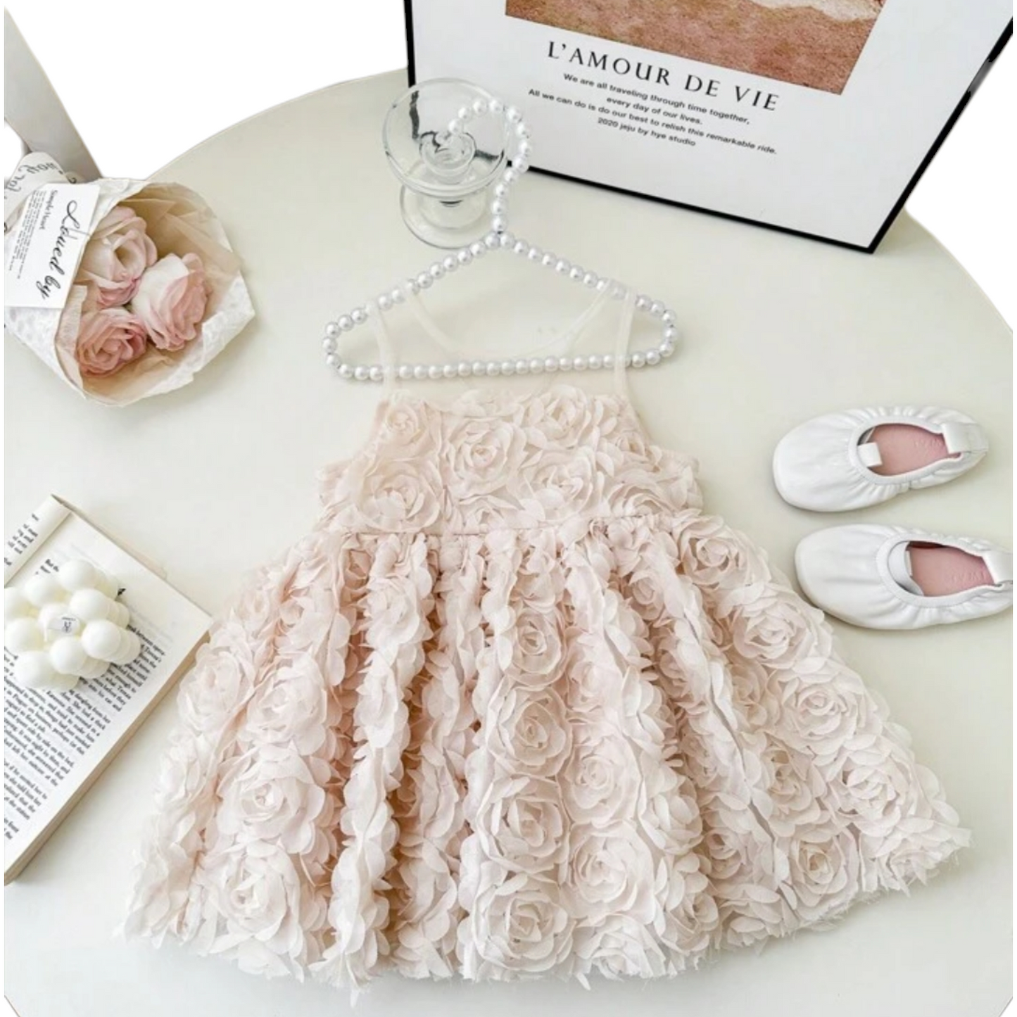 Floral fancy  baby girl formal dress