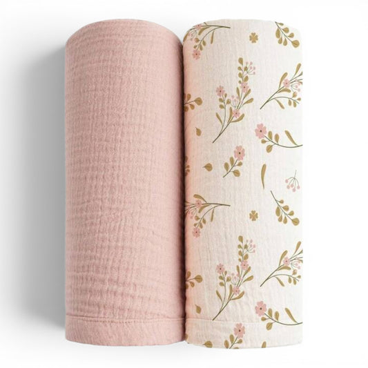 Muslin baby swaddling blanket