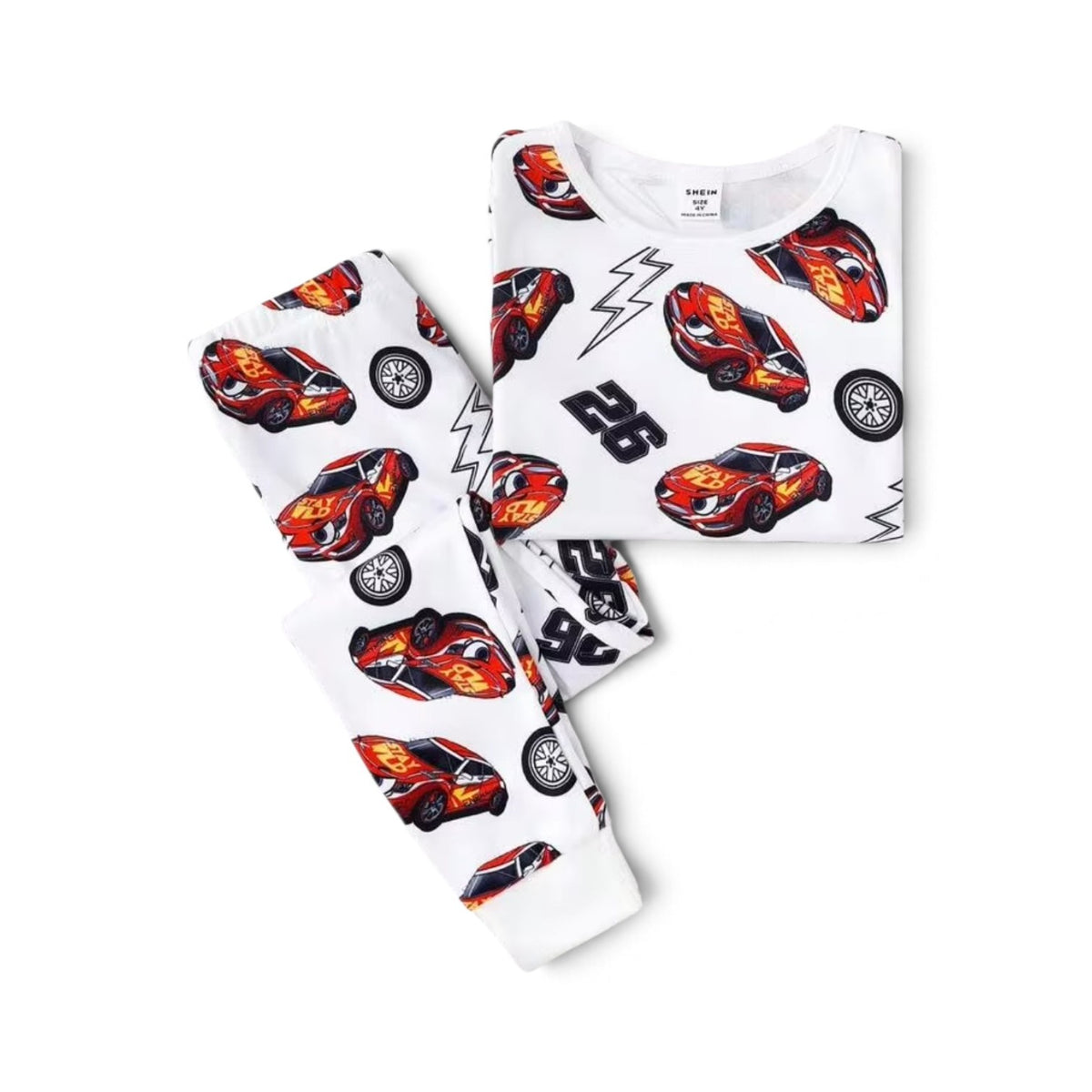 Girls race car  boy pj set