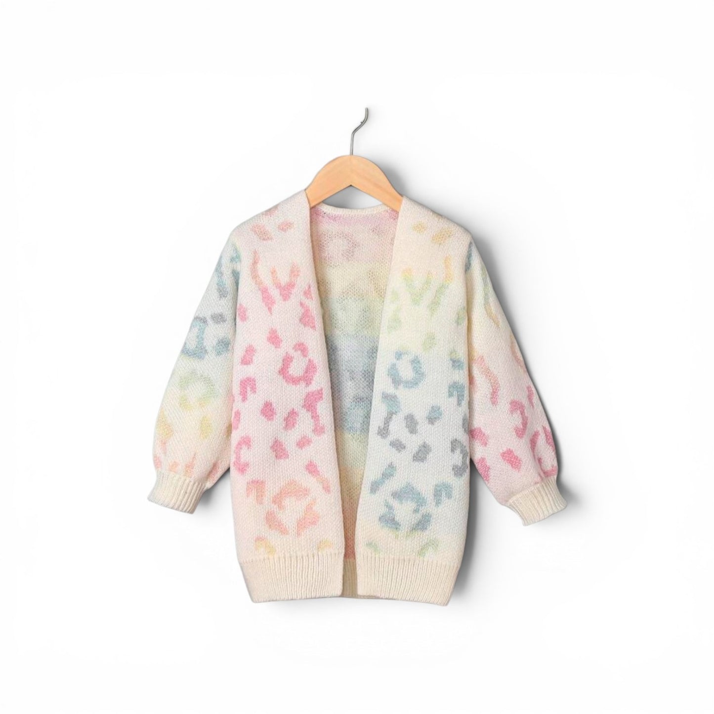 Multicolor cheeta print girls cardigan