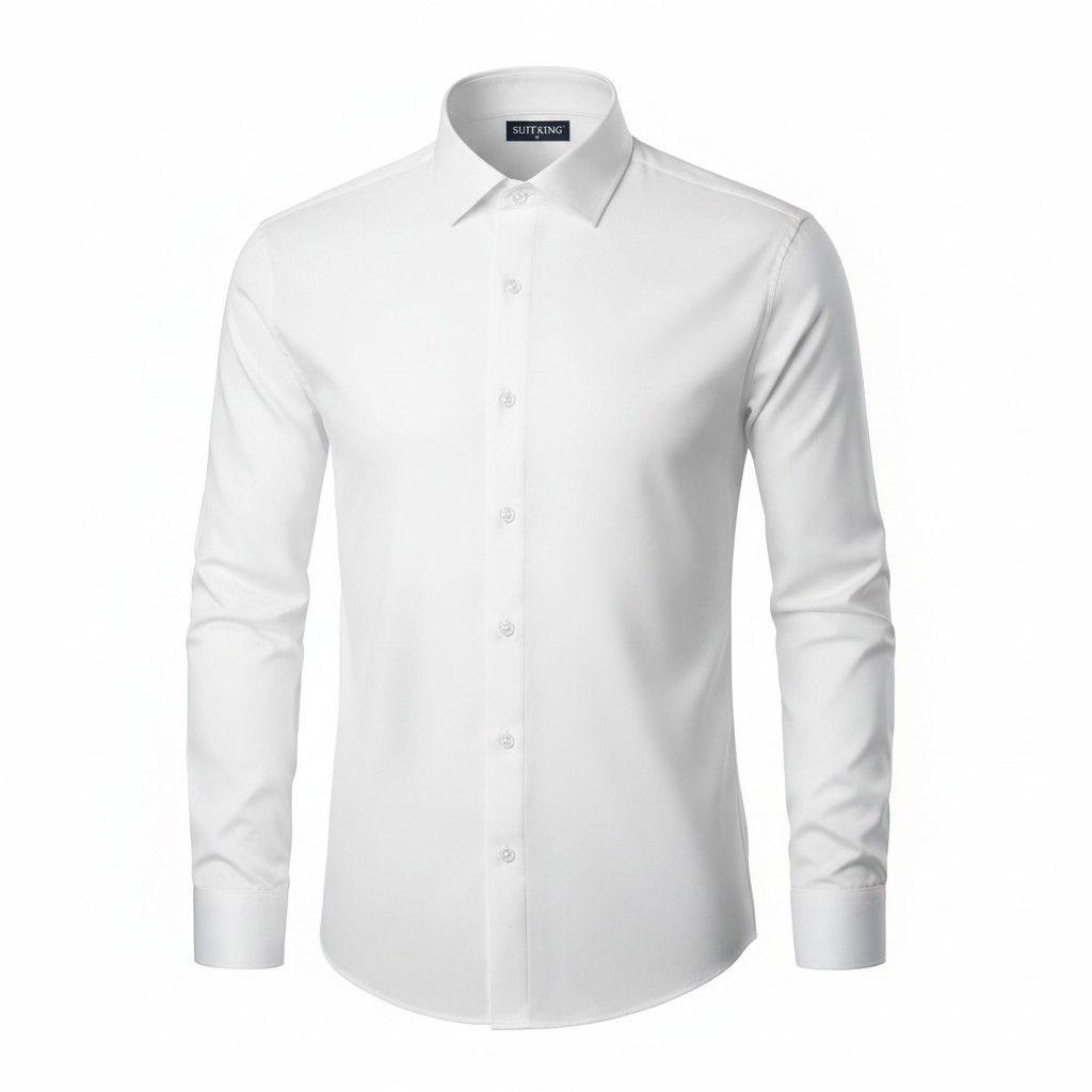 White long-sleeved suit king boys shirt