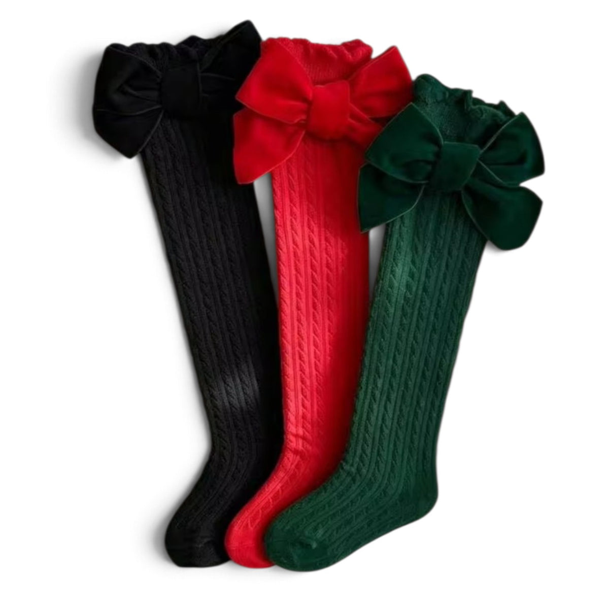 Baby knee high sock with bow on the side  2k6