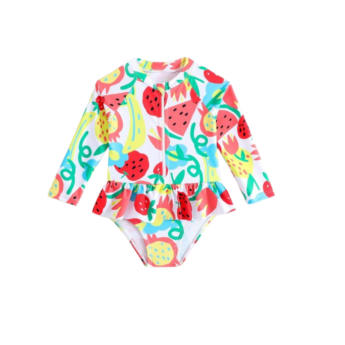 Multicolor watermelon girls swimsuit