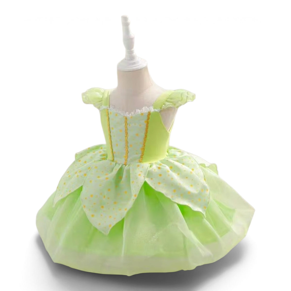 Green princess style girls dress