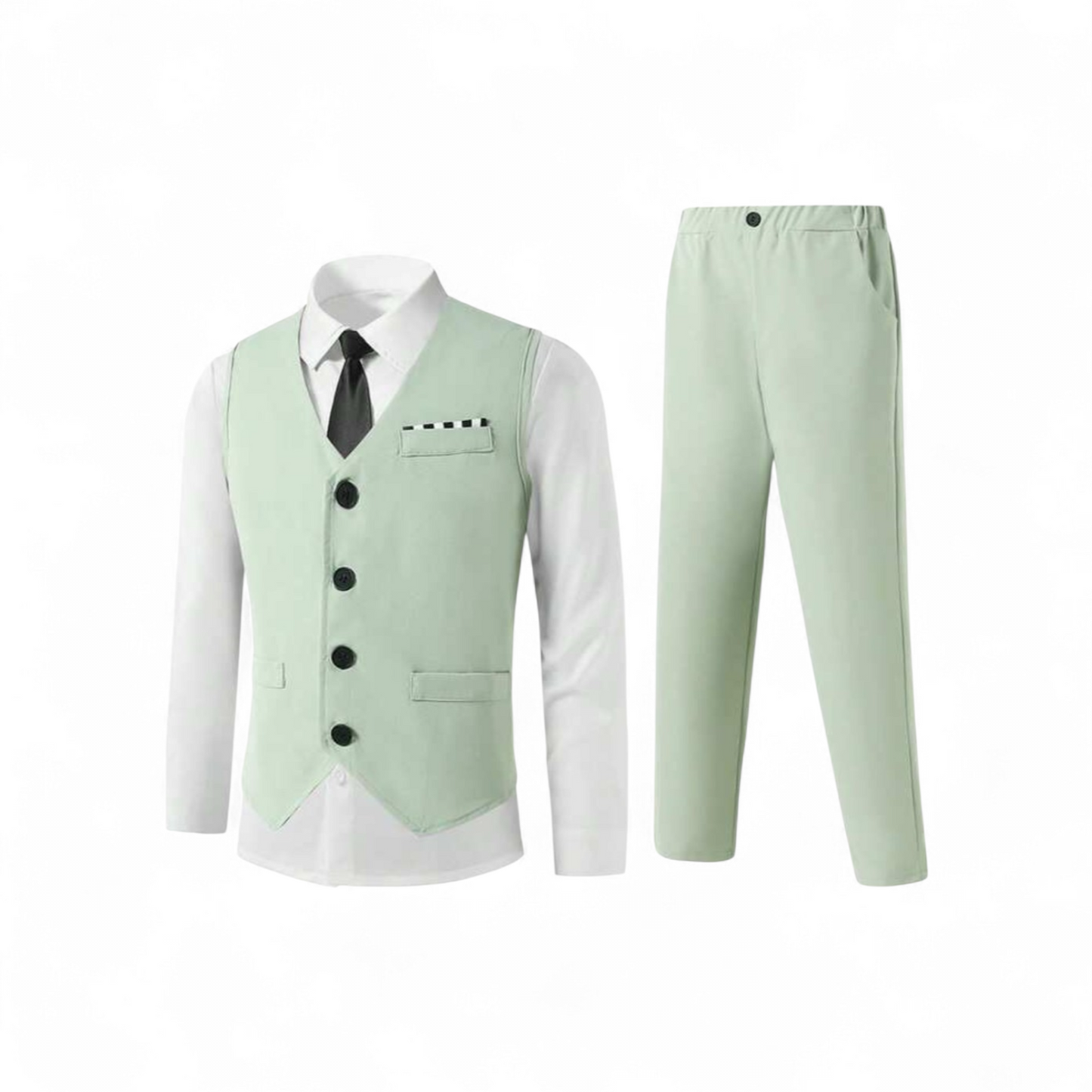 Mint green boys formal 2pc vest set (shirt & tie not included)