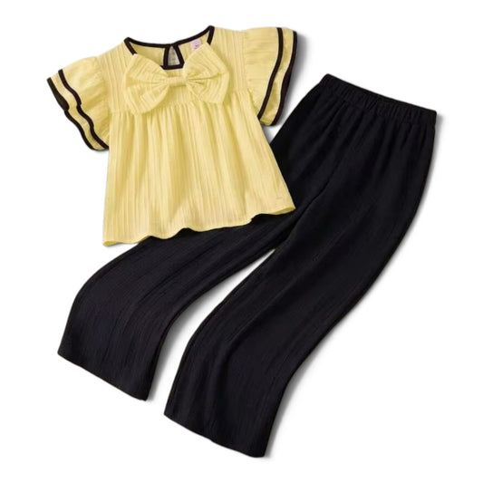 Yellow & black girls set
