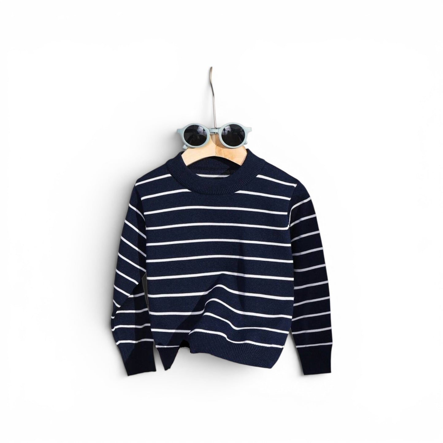 Boys dark  blue stripe sweater