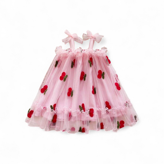 Strawberry pink baby girl dress