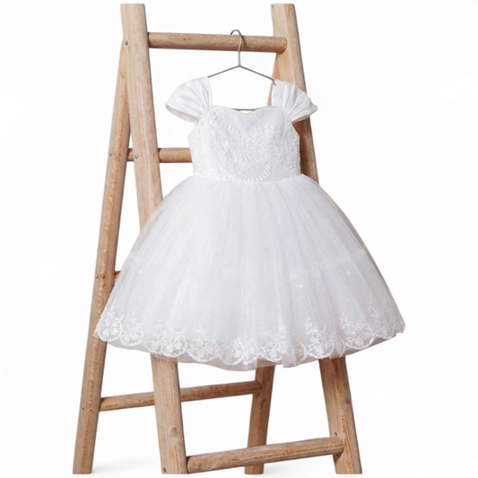 Baby white tulle dress