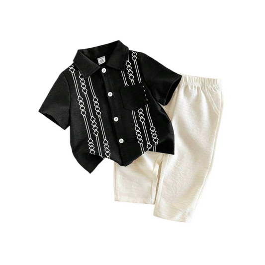 Black & white baby boys set