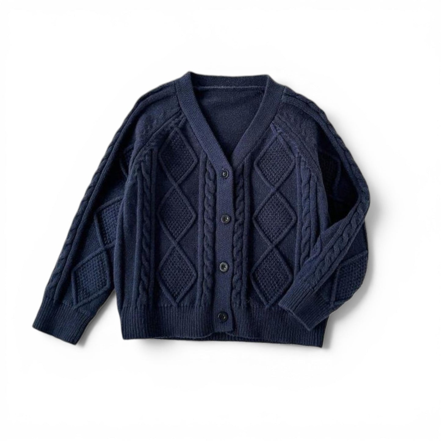 Boy blue school button-down sweater