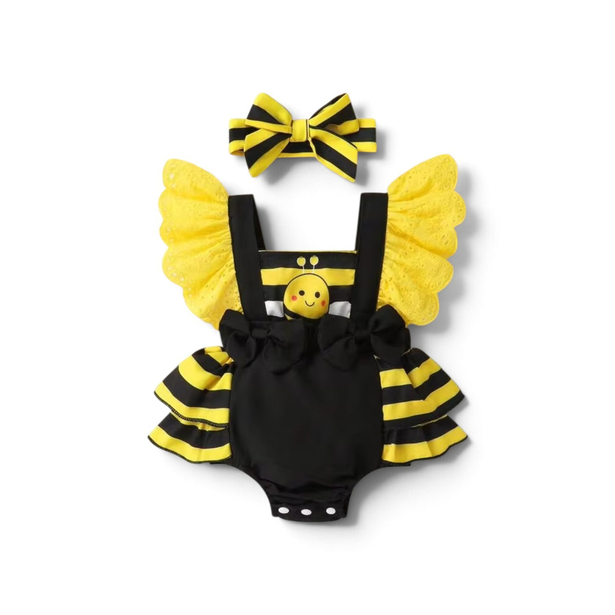 Bumblebee baby romper set