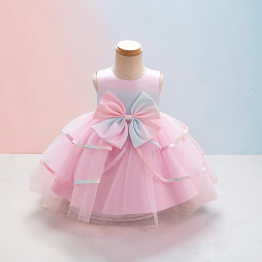 Baby rainbow colorful formal dress