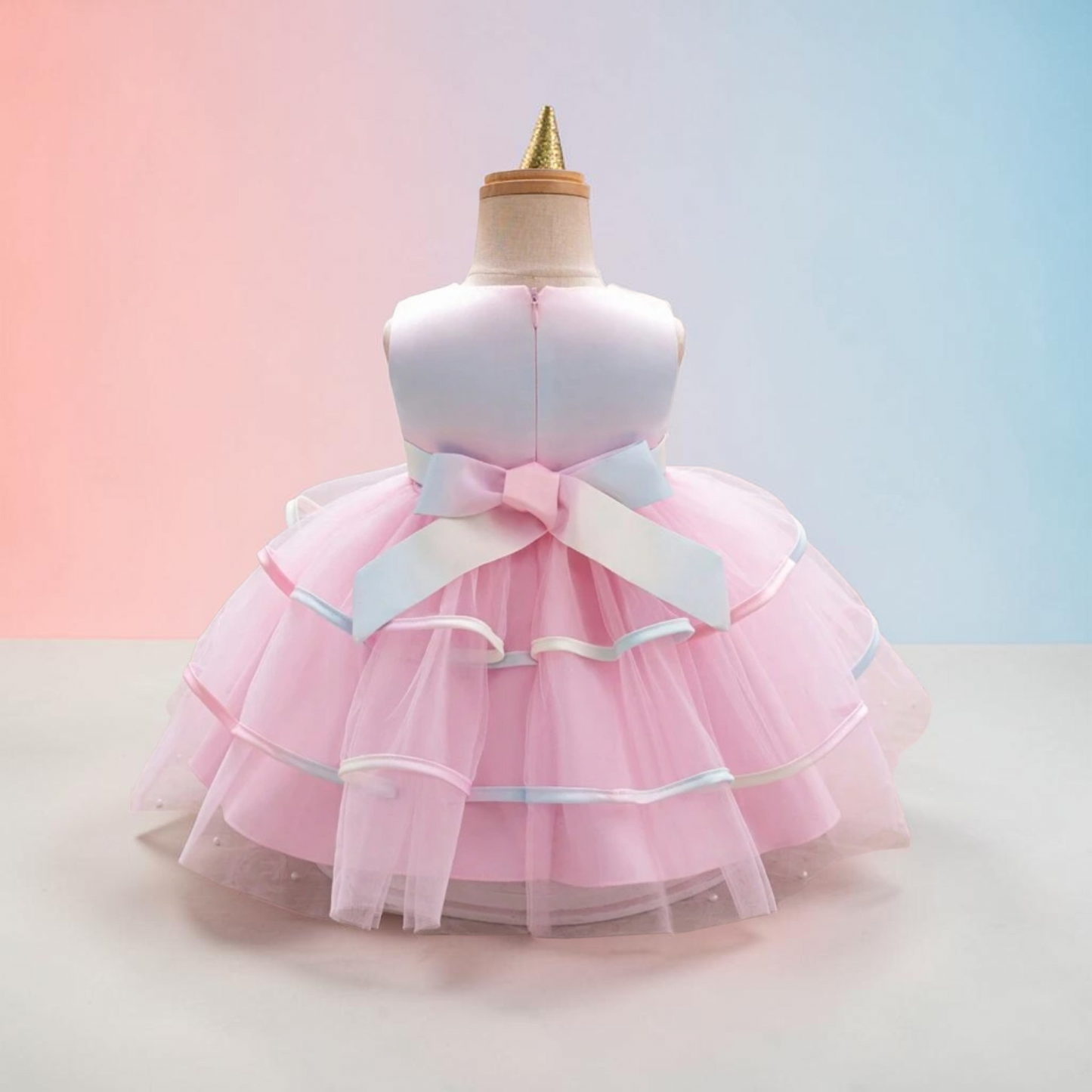 Baby rainbow colorful formal dress