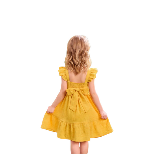 Girls mustard beach dress 2k6