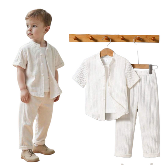Boys button down 2pc boys set