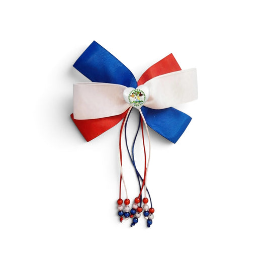 Beautiful belize bow with belize emblem with beads