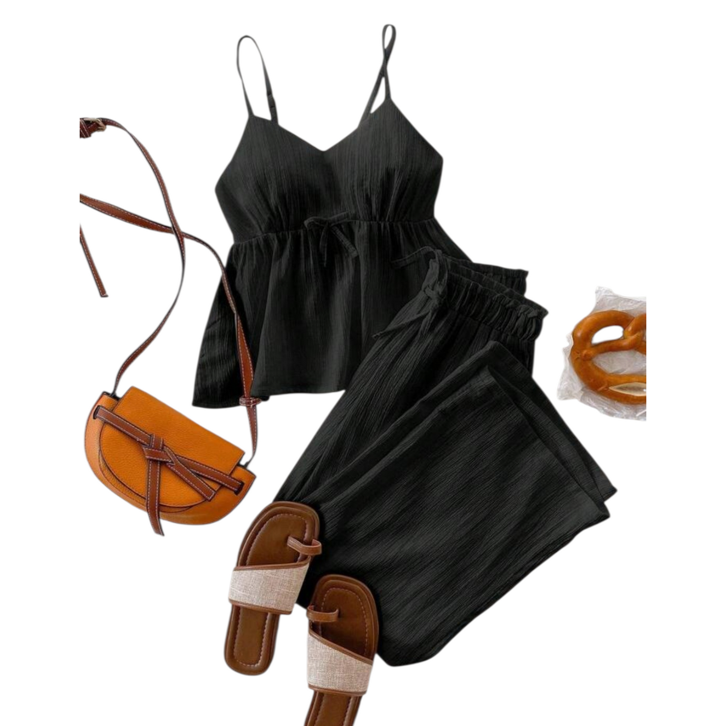 Pre teen black  beach 2pc girls set