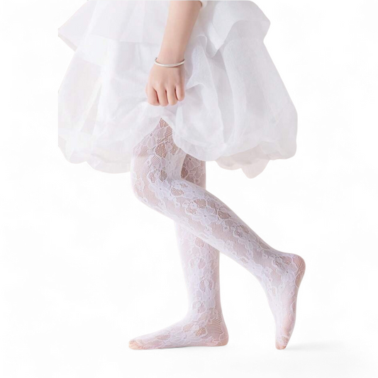 Girls white net stockings 2k6