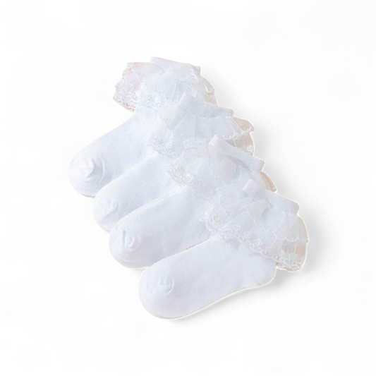 Girls frill white sock 2k6