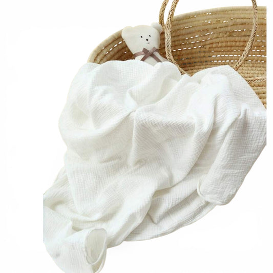 Baby white Muslin blanket