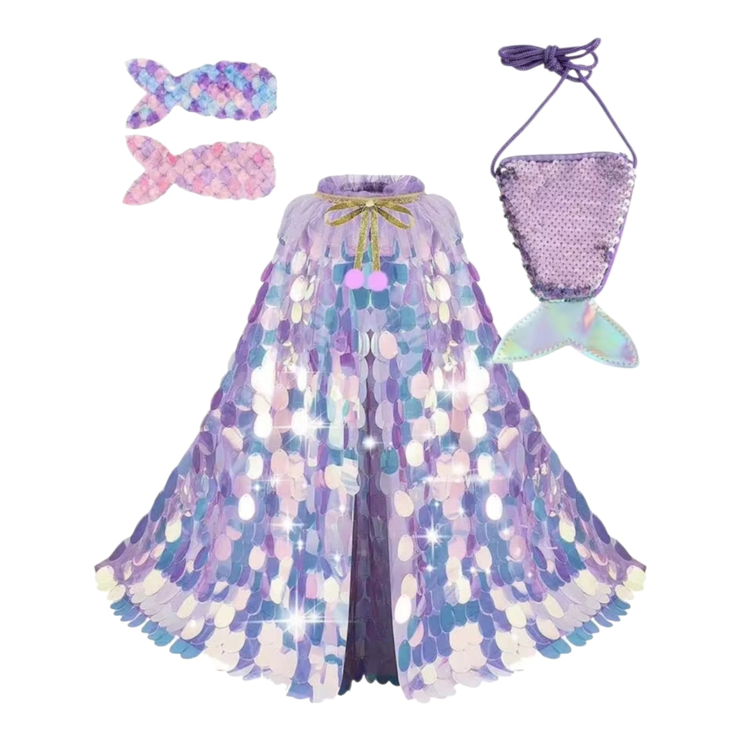 3pc mermaid cape set