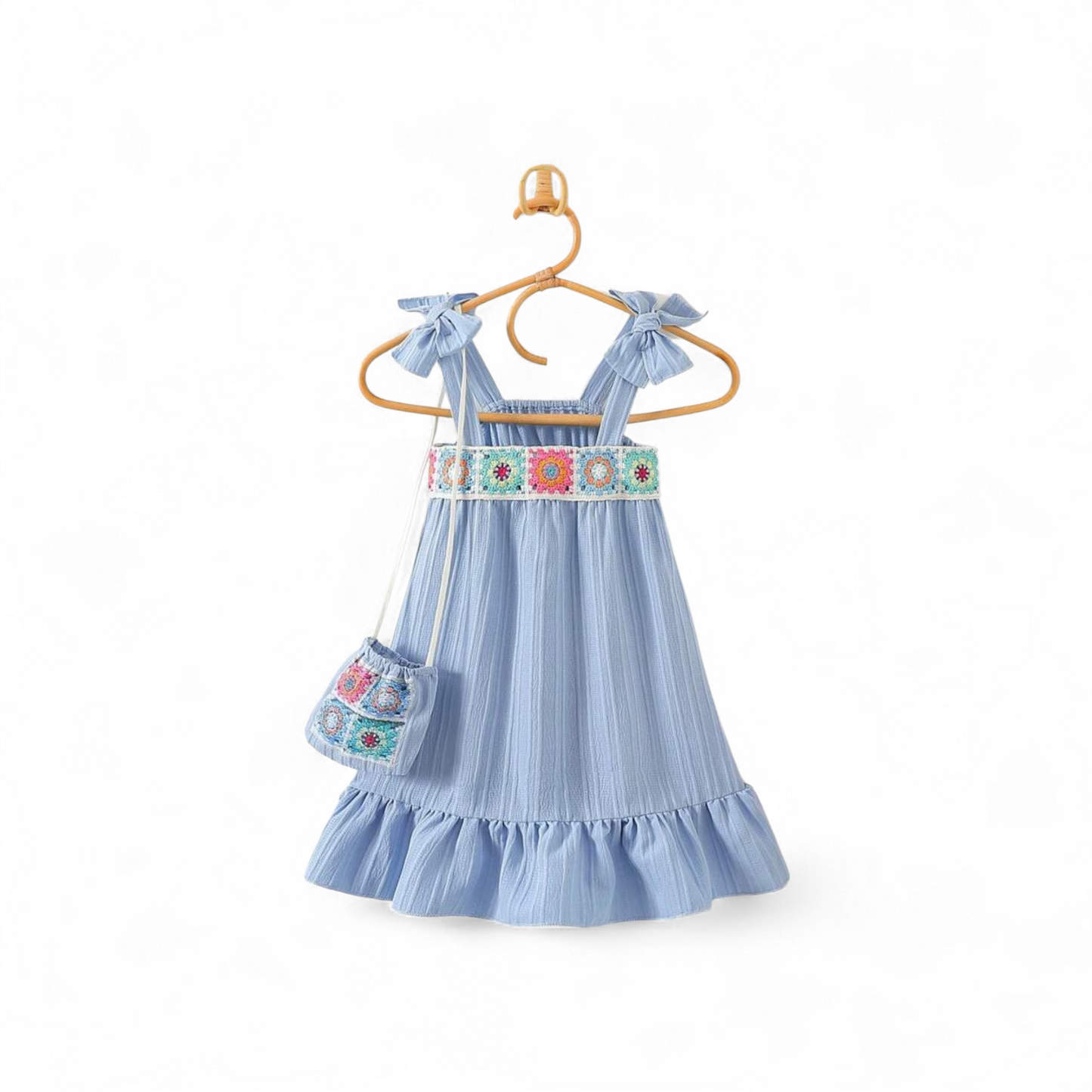 Girls bohemian 2pc girls dress with purse girls set