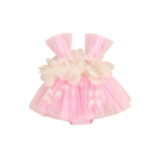 Pink floral baby romper 2k6