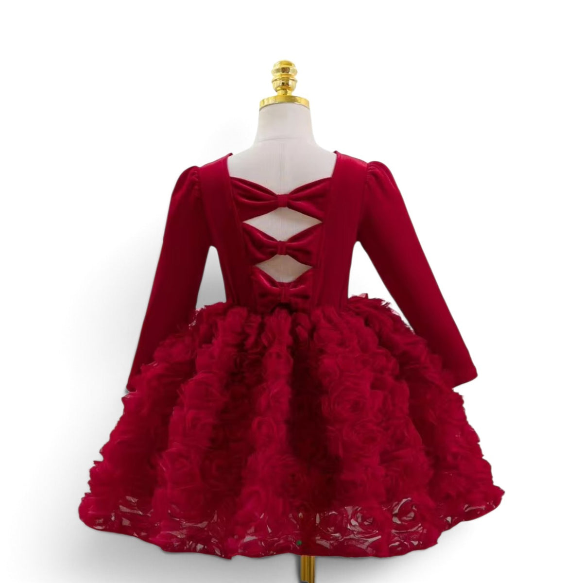 Girls red velvet dress 2k6
