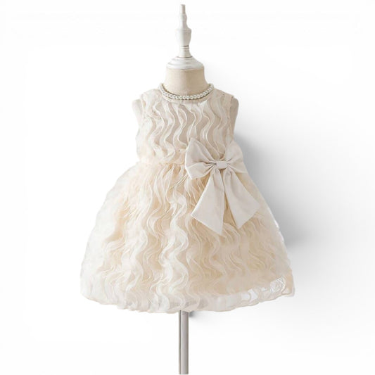Girls formal beige baby dress