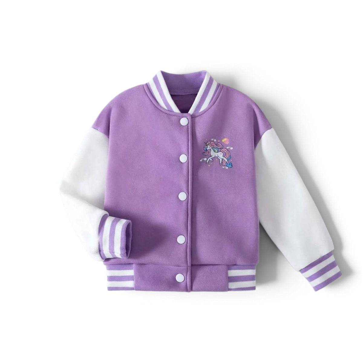 Girls purple unicorn sweater